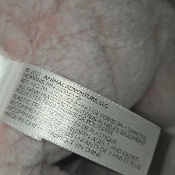 Animal Adventures Plush Puppy Dog Pink Brown Nose Floppy Soft 2016 13" - Picture 9 of 11